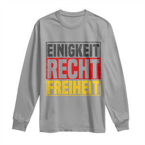 Proud Germany Long Sleeve Shirt Einigkeit Recht Freiheit German Flag TS11 Sport Gray Print Your Wear