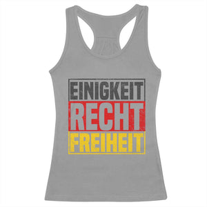 Proud Germany Racerback Tank Top Einigkeit Recht Freiheit German Flag TS11 Sport Gray Print Your Wear