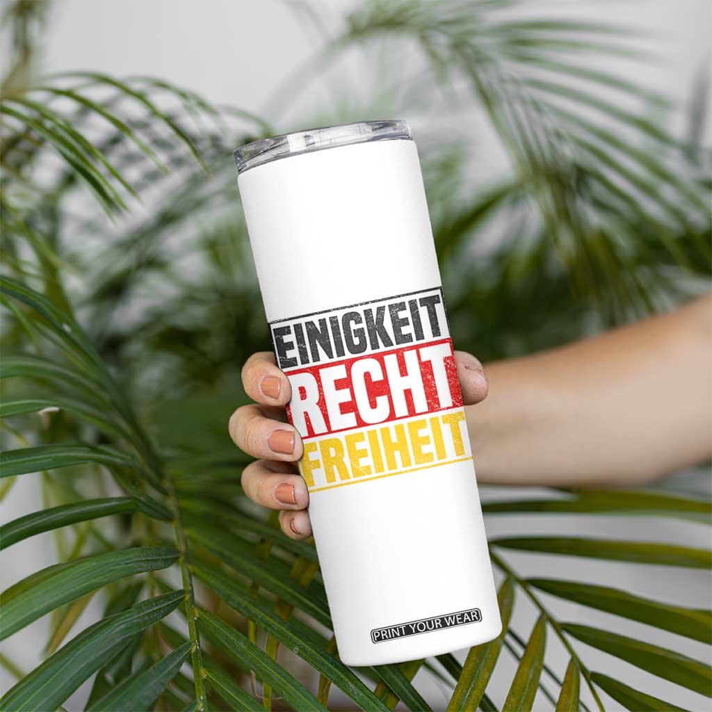 Proud Germany Skinny Tumbler Einigkeit Recht Freiheit German Flag TS11 Print Your Wear