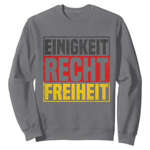 Proud Germany Sweatshirt Einigkeit Recht Freiheit German Flag TS11 Charcoal Print Your Wear