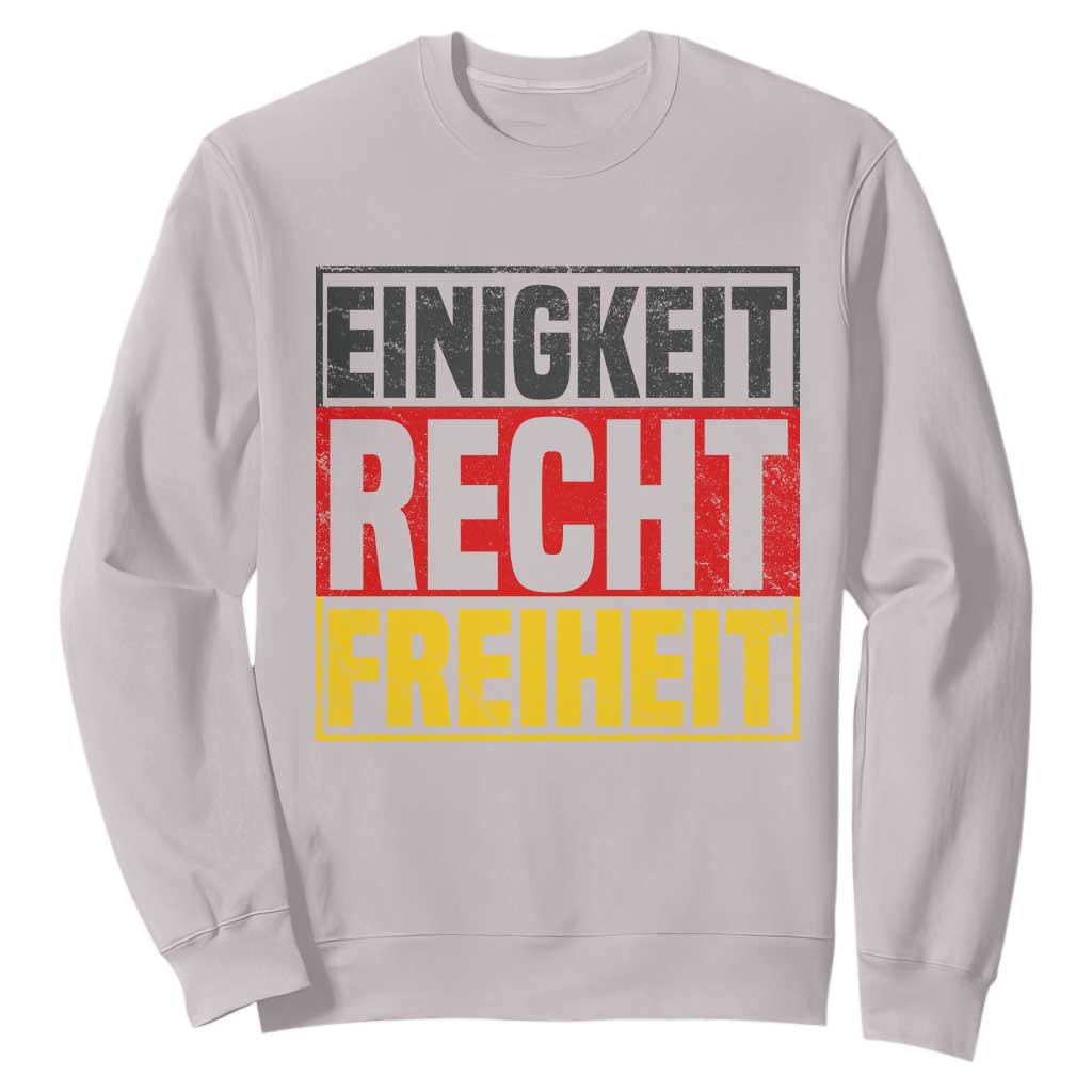Proud Germany Sweatshirt Einigkeit Recht Freiheit German Flag TS11 Ice Gray Print Your Wear
