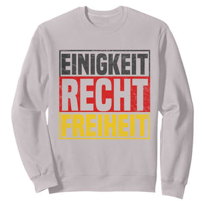 Proud Germany Sweatshirt Einigkeit Recht Freiheit German Flag TS11 Ice Gray Print Your Wear