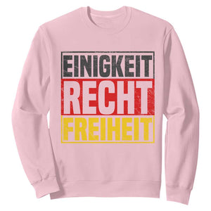 Proud Germany Sweatshirt Einigkeit Recht Freiheit German Flag TS11 Light Pink Print Your Wear