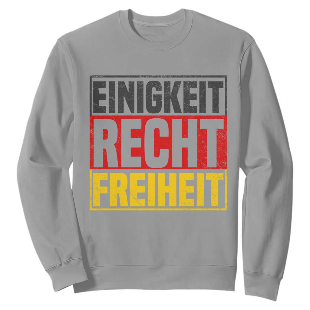 Proud Germany Sweatshirt Einigkeit Recht Freiheit German Flag TS11 Sport Gray Print Your Wear