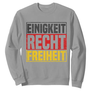 Proud Germany Sweatshirt Einigkeit Recht Freiheit German Flag TS11 Sport Gray Print Your Wear