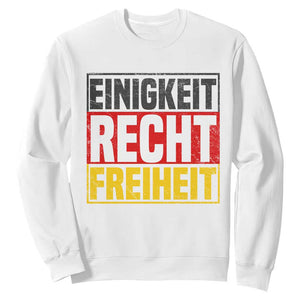 Proud Germany Sweatshirt Einigkeit Recht Freiheit German Flag TS11 White Print Your Wear