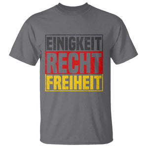 Proud Germany T Shirt Einigkeit Recht Freiheit German Flag TS11 Charcoal Print Your Wear