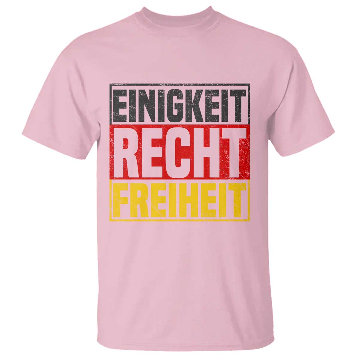 Proud Germany T Shirt Einigkeit Recht Freiheit German Flag TS11 Light Pink Print Your Wear