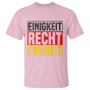 Proud Germany T Shirt Einigkeit Recht Freiheit German Flag TS11 Light Pink Print Your Wear
