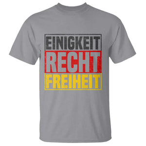 Proud Germany T Shirt Einigkeit Recht Freiheit German Flag TS11 Sport Gray Print Your Wear