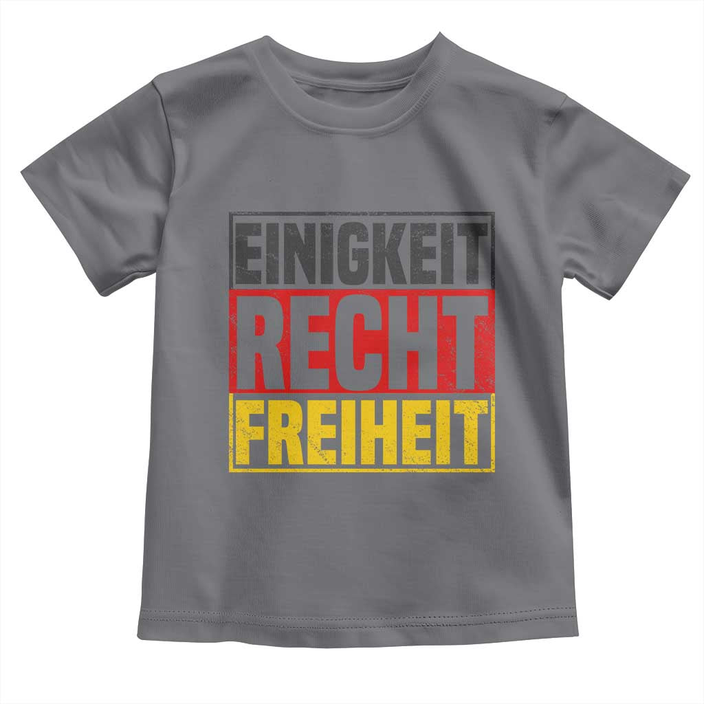 Proud Germany Toddler T Shirt Einigkeit Recht Freiheit German Flag TS11 Charcoal Print Your Wear