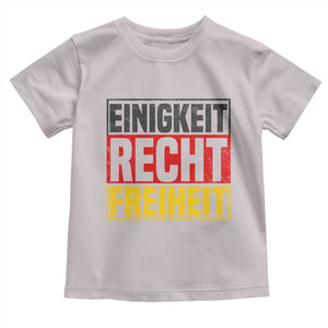 Proud Germany Toddler T Shirt Einigkeit Recht Freiheit German Flag TS11 Ice Gray Print Your Wear