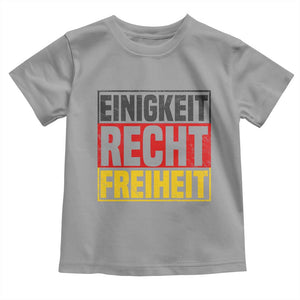 Proud Germany Toddler T Shirt Einigkeit Recht Freiheit German Flag TS11 Sport Gray Print Your Wear