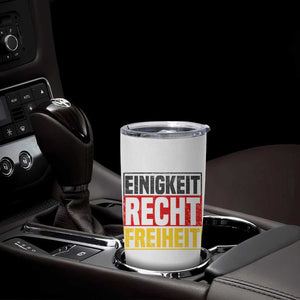 Proud Germany Tumbler Cup Einigkeit Recht Freiheit German Flag TS11 Print Your Wear
