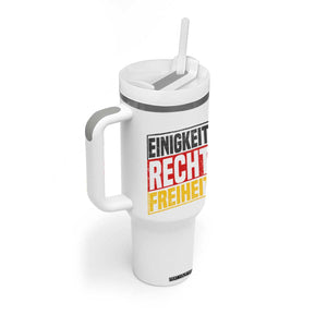Proud Germany Tumbler With Handle Einigkeit Recht Freiheit German Flag TS11 Print Your Wear