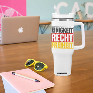 Proud Germany Tumbler With Handle Einigkeit Recht Freiheit German Flag TS11 Print Your Wear