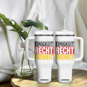 Proud Germany Tumbler With Handle Einigkeit Recht Freiheit German Flag TS11 Print Your Wear
