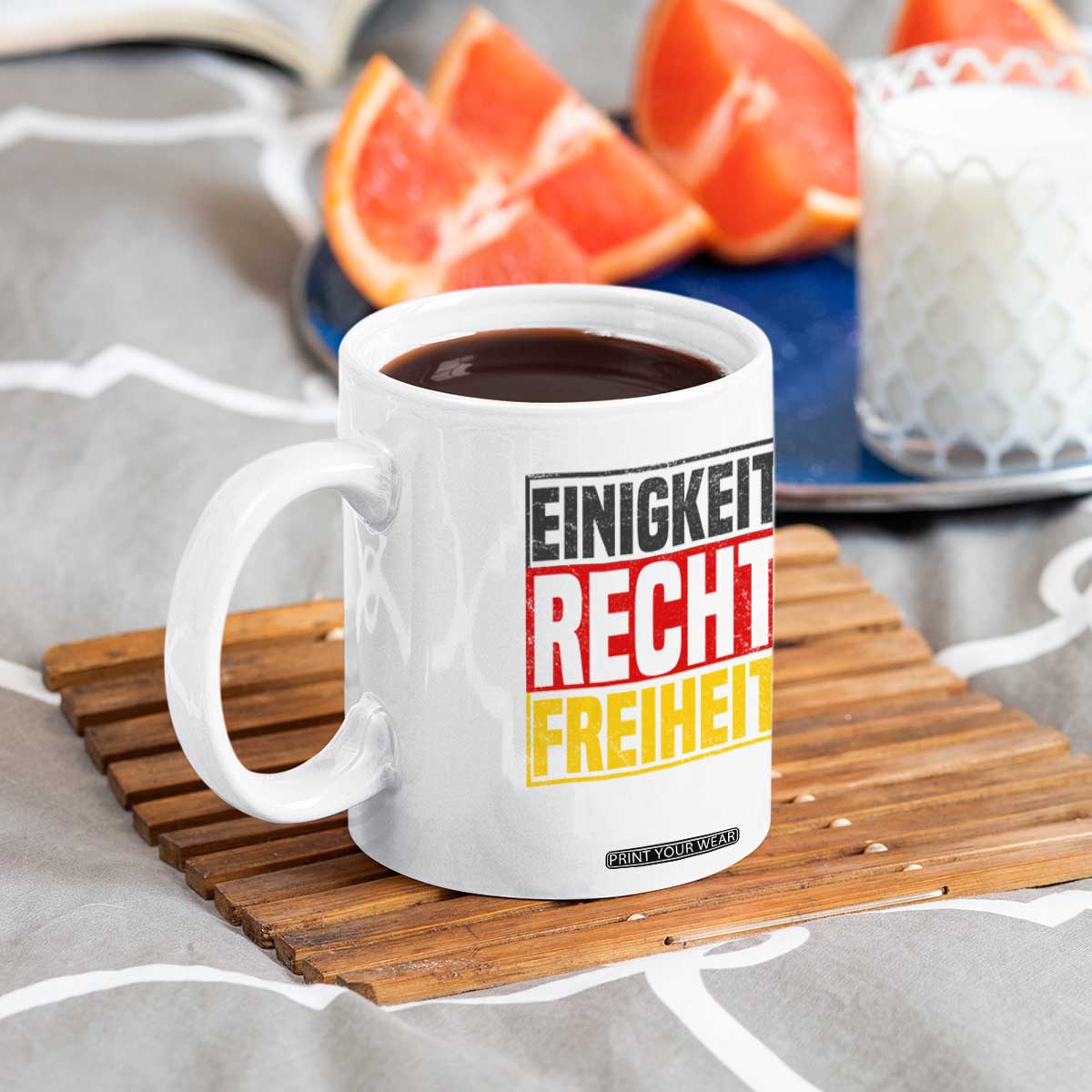 Proud Germany Coffee Mug Einigkeit Recht Freiheit German Flag TS11 Print Your Wear