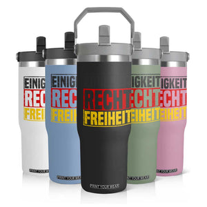 Proud Germany Flip Straw Tumbler Einigkeit Recht Freiheit German Flag TS11 Print Your Wear