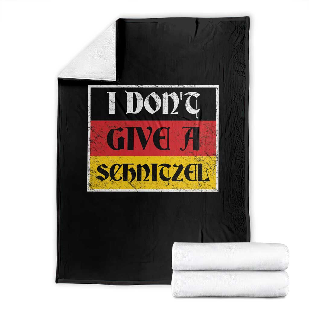 German Beer Drinking Throw Blanket I Don't Give A Schnitzel Oktoberfest TS11 Black Print Your Wear
