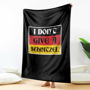 German Beer Drinking Throw Blanket I Don't Give A Schnitzel Oktoberfest TS11 Print Your Wear
