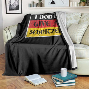 German Beer Drinking Throw Blanket I Don't Give A Schnitzel Oktoberfest TS11 Print Your Wear