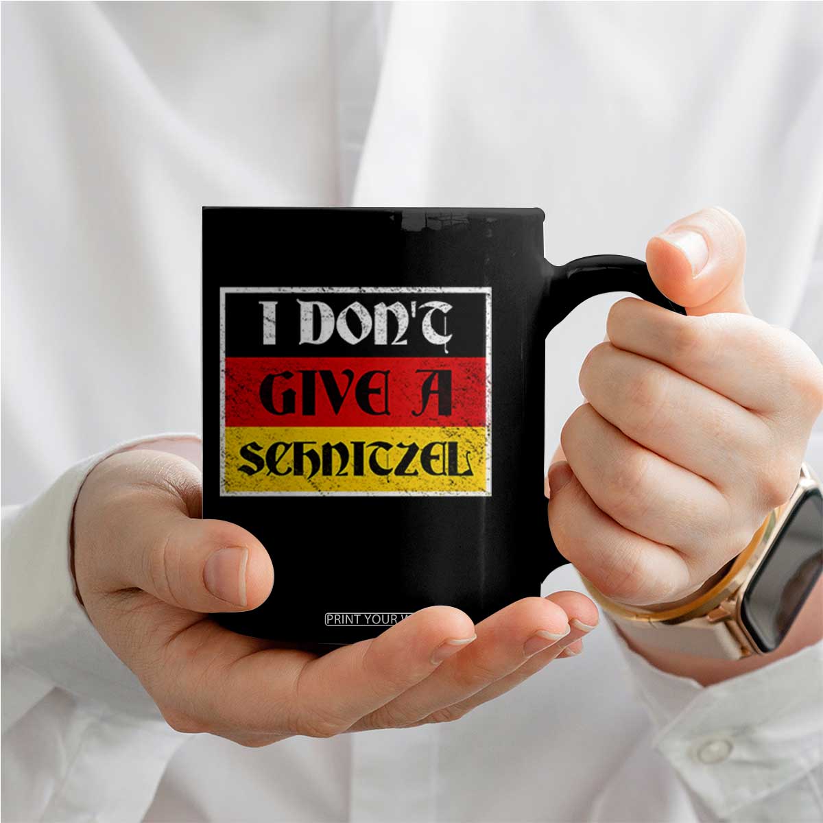German Beer Drinking Coffee Mug I Don't Give A Schnitzel Oktoberfest TS11 Print Your Wear