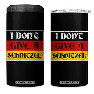 German Beer Drinking 4 in 1 Can Cooler Tumbler I Don't Give A Schnitzel Oktoberfest TS11 One Size: 16 oz Black Print Your Wear