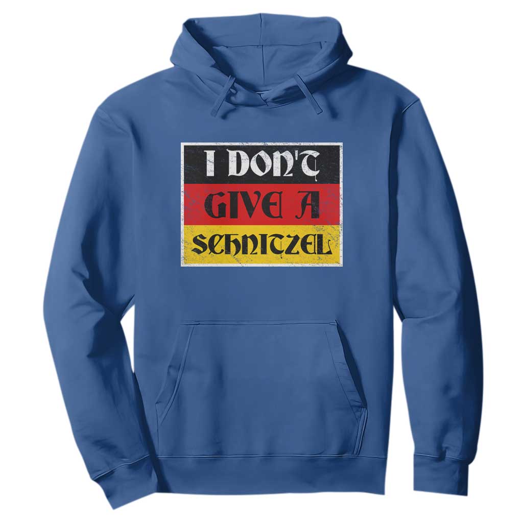 German Beer Drinking Hoodie I Don't Give A Schnitzel Oktoberfest TS11 Royal Blue Print Your Wear