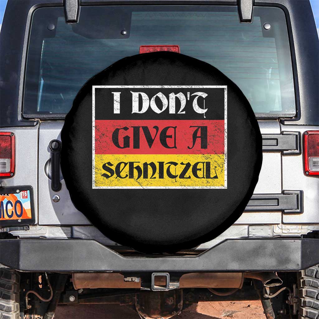 German Beer Drinking Spare Tire Cover I Don't Give A Schnitzel Oktoberfest TS11 No hole Black Print Your Wear