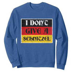 German Beer Drinking Sweatshirt I Don't Give A Schnitzel Oktoberfest TS11 Royal Blue Print Your Wear