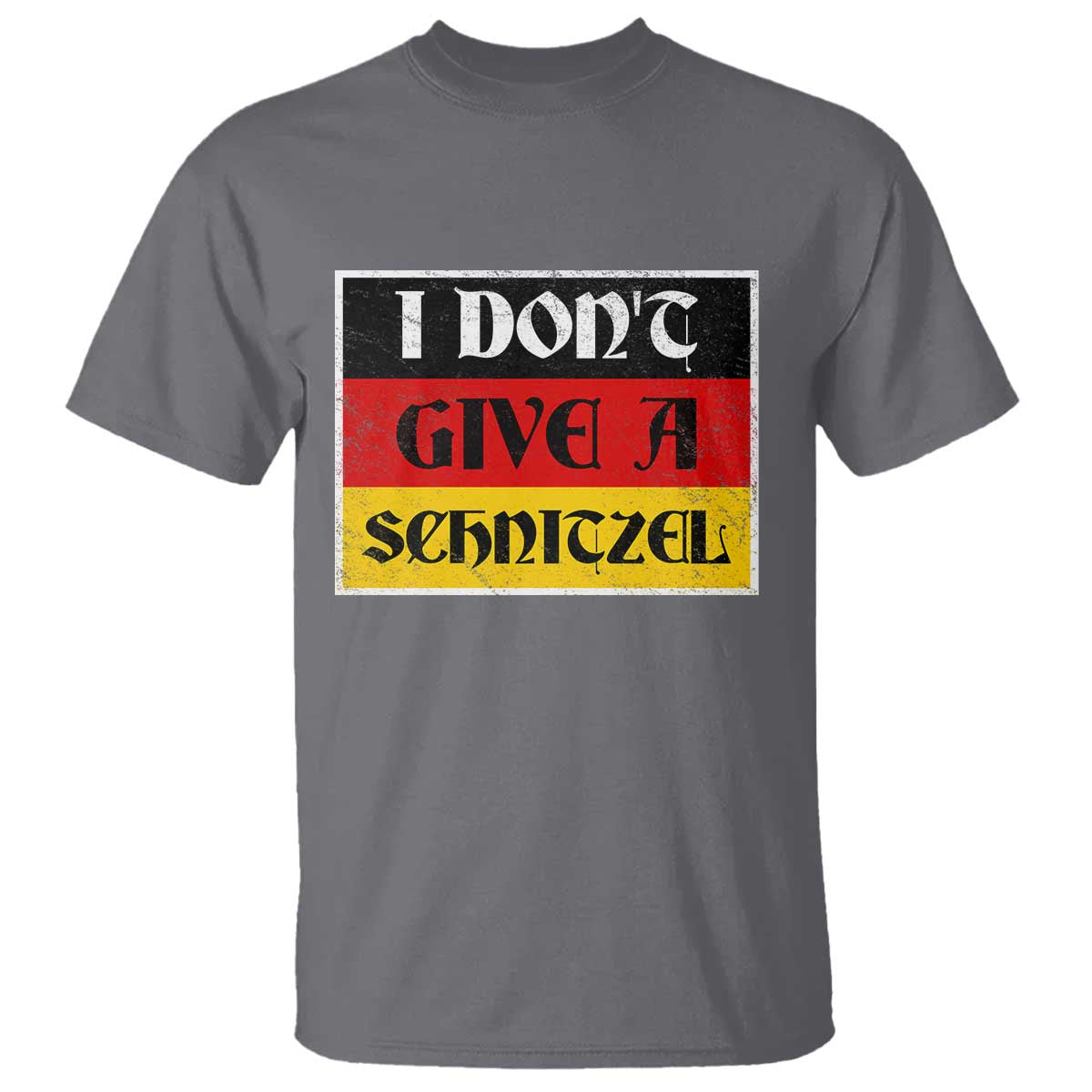 German Beer Drinking T Shirt I Don't Give A Schnitzel Oktoberfest TS11 Charcoal Print Your Wear