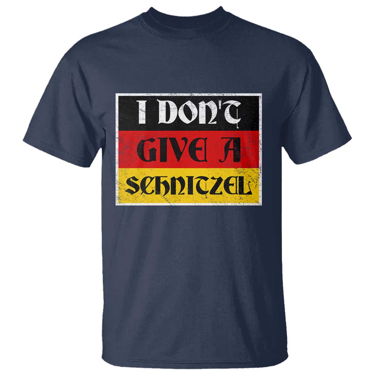German Beer Drinking T Shirt I Don't Give A Schnitzel Oktoberfest TS11 Navy Print Your Wear