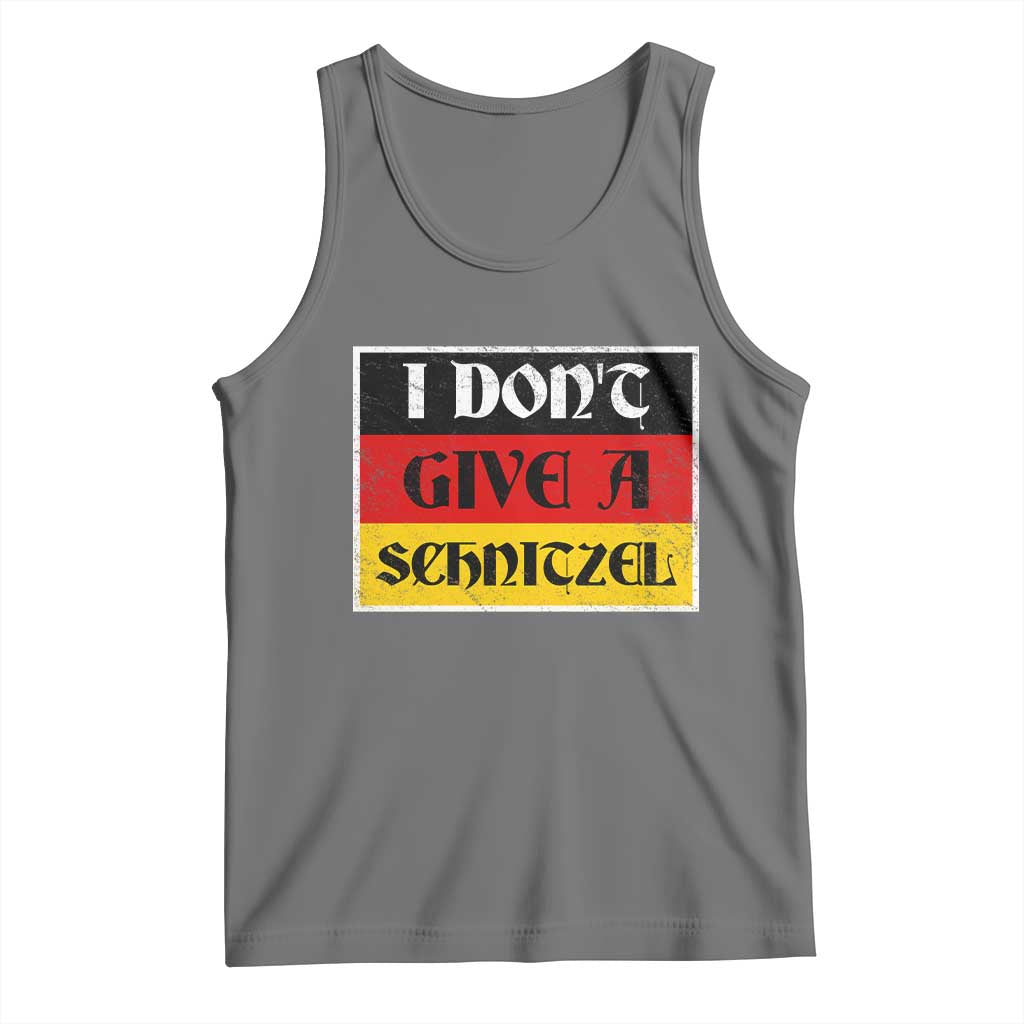 German Beer Drinking Tank Top I Don't Give A Schnitzel Oktoberfest TS11 Black Heather Print Your Wear