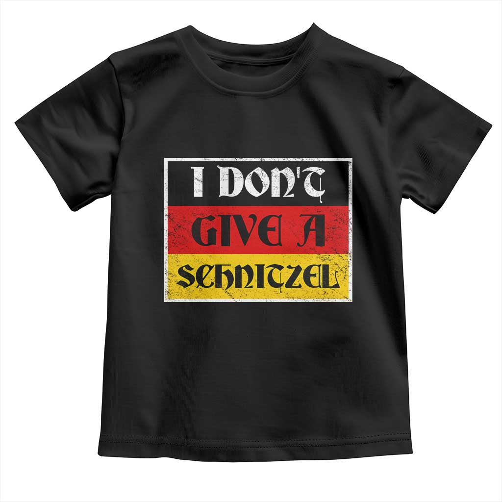 German Beer Drinking Toddler T Shirt I Don't Give A Schnitzel Oktoberfest - Print Your Wear