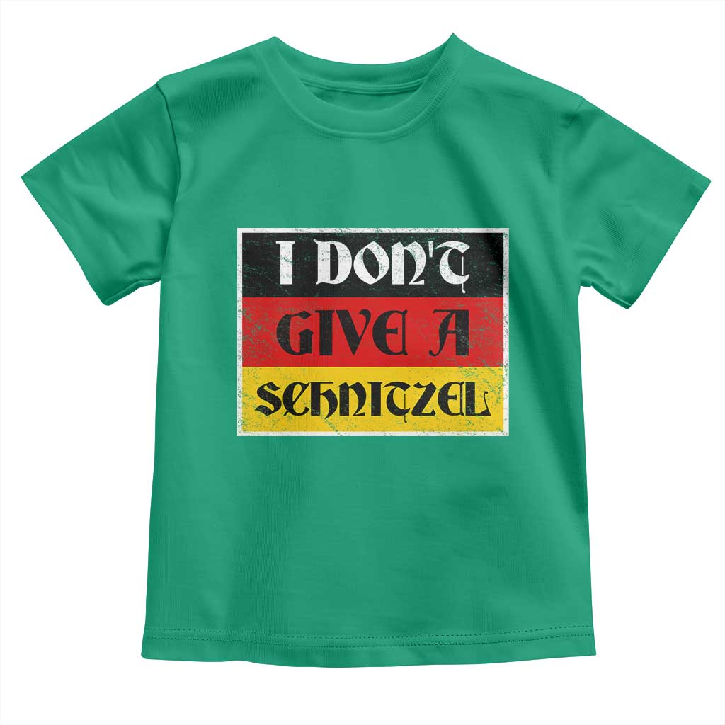 German Beer Drinking Toddler T Shirt I Don't Give A Schnitzel Oktoberfest TS11 Irish Green Print Your Wear