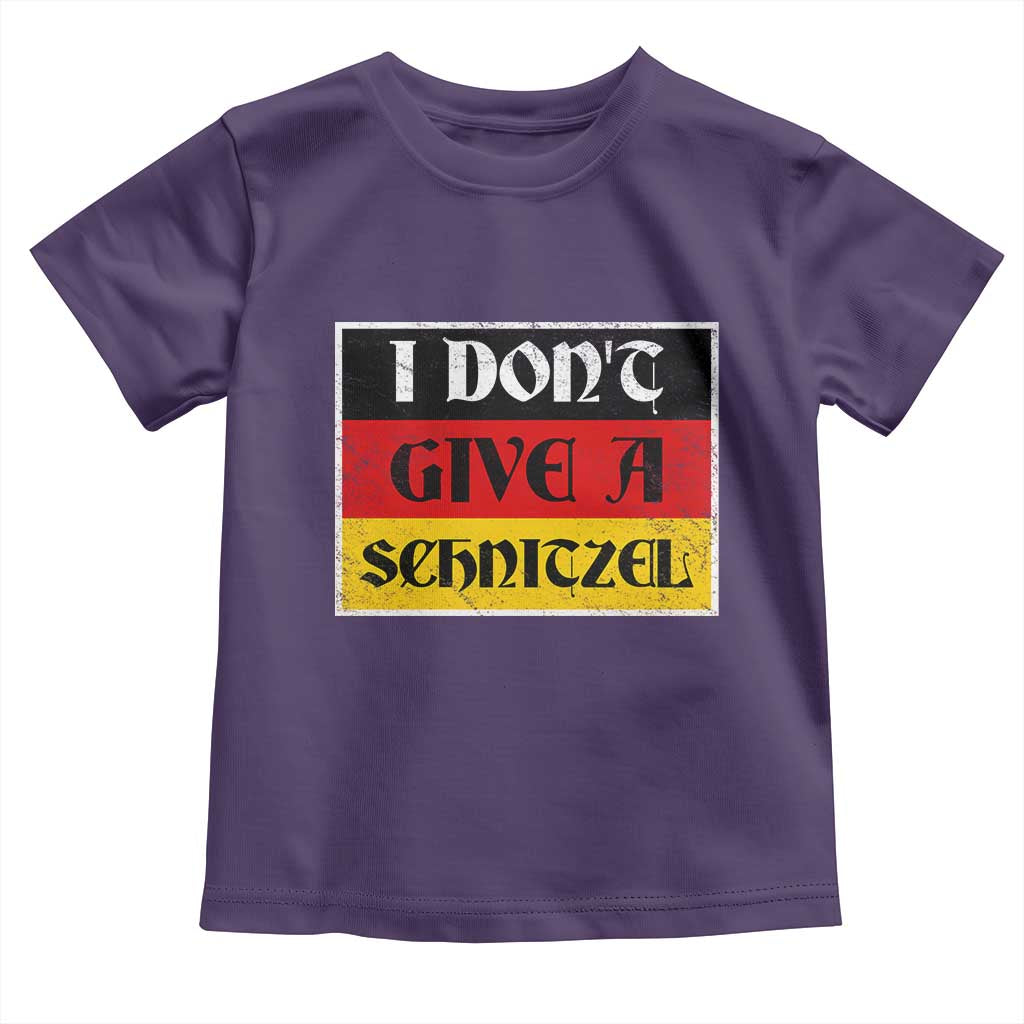 German Beer Drinking Toddler T Shirt I Don't Give A Schnitzel Oktoberfest TS11 Purple Print Your Wear