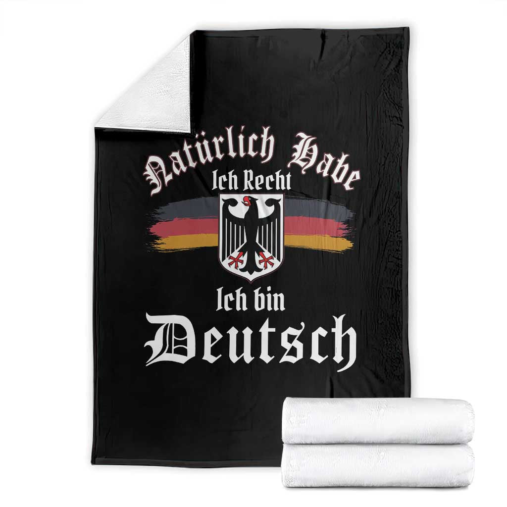 Proud Germany Throw Blanket Naturlich Bate Ich Recht Ich Bin Deutsch TS11 Black Print Your Wear
