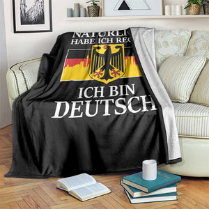 Proud Germany Throw Blanket Naturlich Habe Ich Recht Ich Bin Deutsch TS11 Print Your Wear