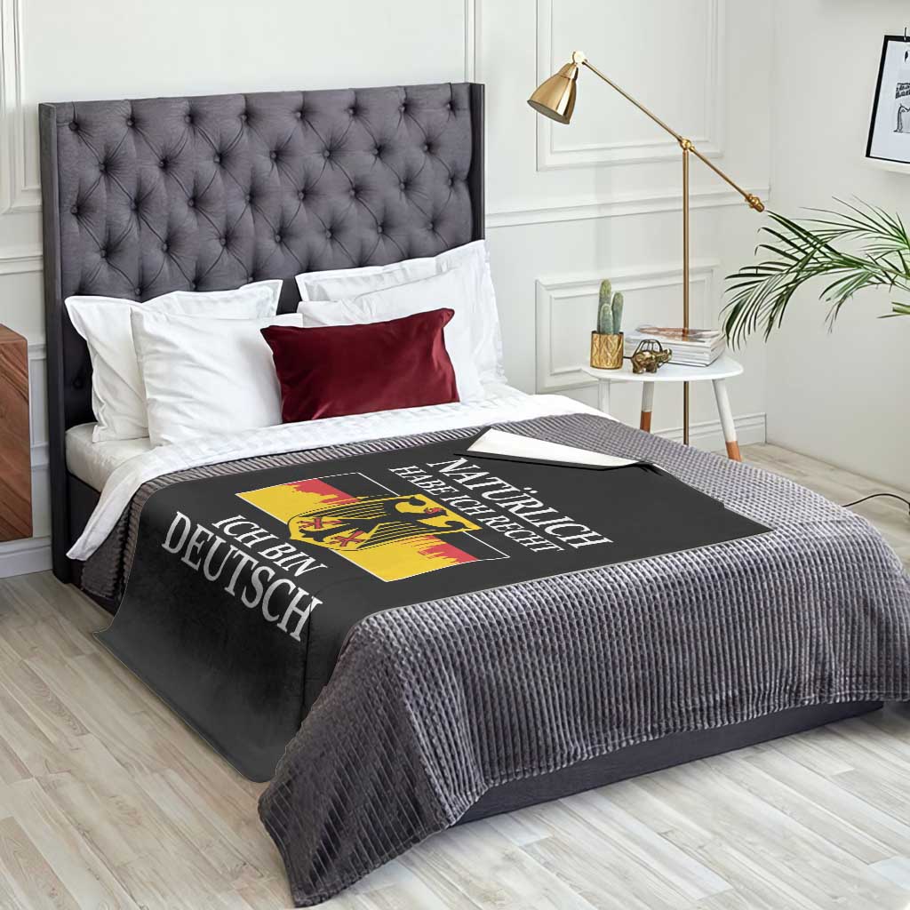 Proud Germany Throw Blanket Naturlich Habe Ich Recht Ich Bin Deutsch TS11 Print Your Wear