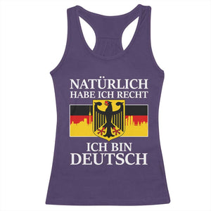 Proud Germany Racerback Tank Top Naturlich Habe Ich Recht Ich Bin Deutsch TS11 Purple Print Your Wear