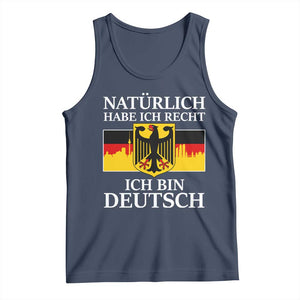 Proud Germany Tank Top Naturlich Habe Ich Recht Ich Bin Deutsch TS11 Navy Print Your Wear