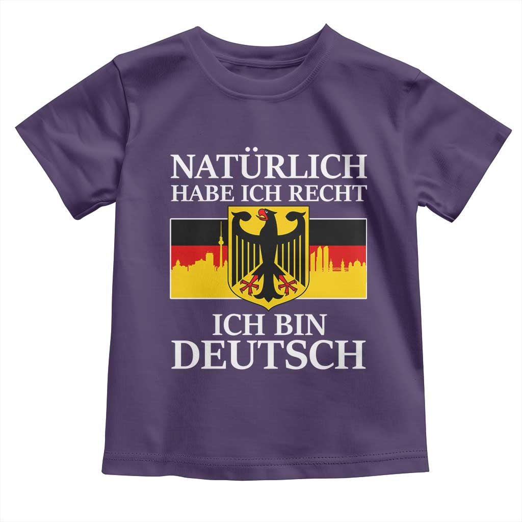 Proud Germany Toddler T Shirt Naturlich Habe Ich Recht Ich Bin Deutsch TS11 Purple Print Your Wear
