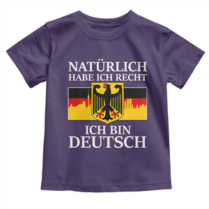 Proud Germany Toddler T Shirt Naturlich Habe Ich Recht Ich Bin Deutsch TS11 Purple Print Your Wear
