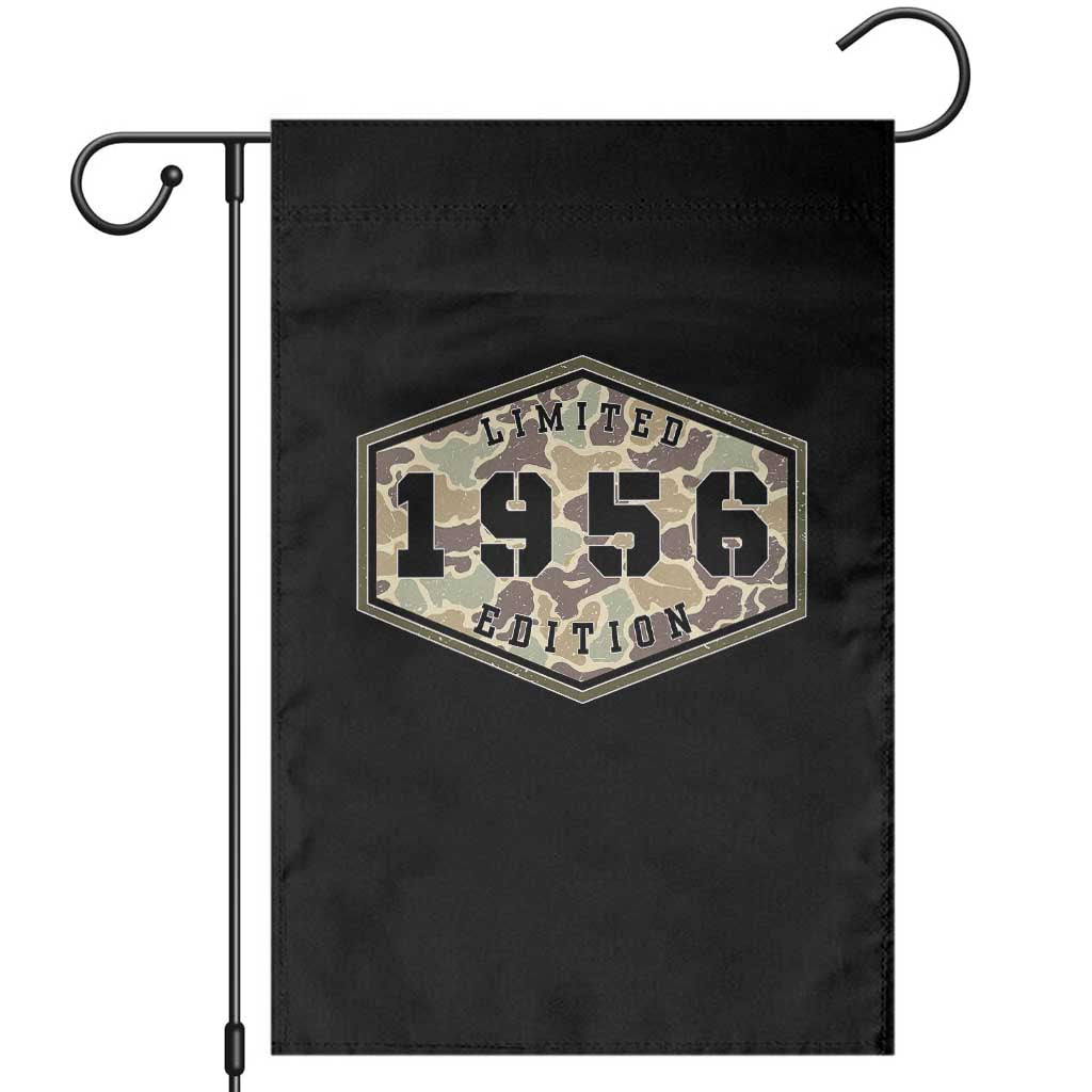 70th Birthday Hunting Garden Flag 1956 Limited Edition Vintage Camouflage Gifts For Turning 70