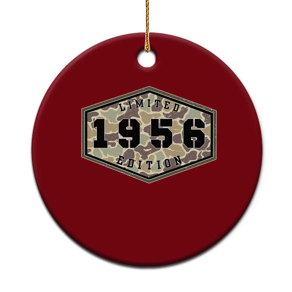 70th Birthday Hunting Ceramic Ornament 1956 Limited Edition Vintage Camouflage Gifts For Turning 70 TS11 1pc Red Print Your Wear