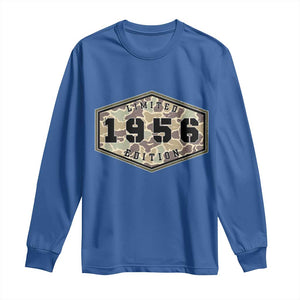 70th Birthday Hunting Long Sleeve Shirt 1956 Limited Edition Vintage Camouflage Gifts For Turning 70