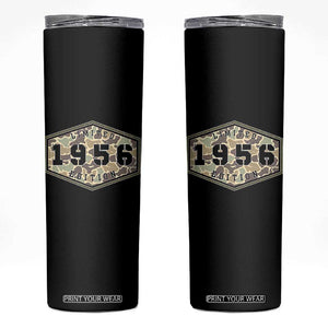 70th Birthday Hunting Skinny Tumbler 1956 Limited Edition Vintage Camouflage Gifts For Turning 70