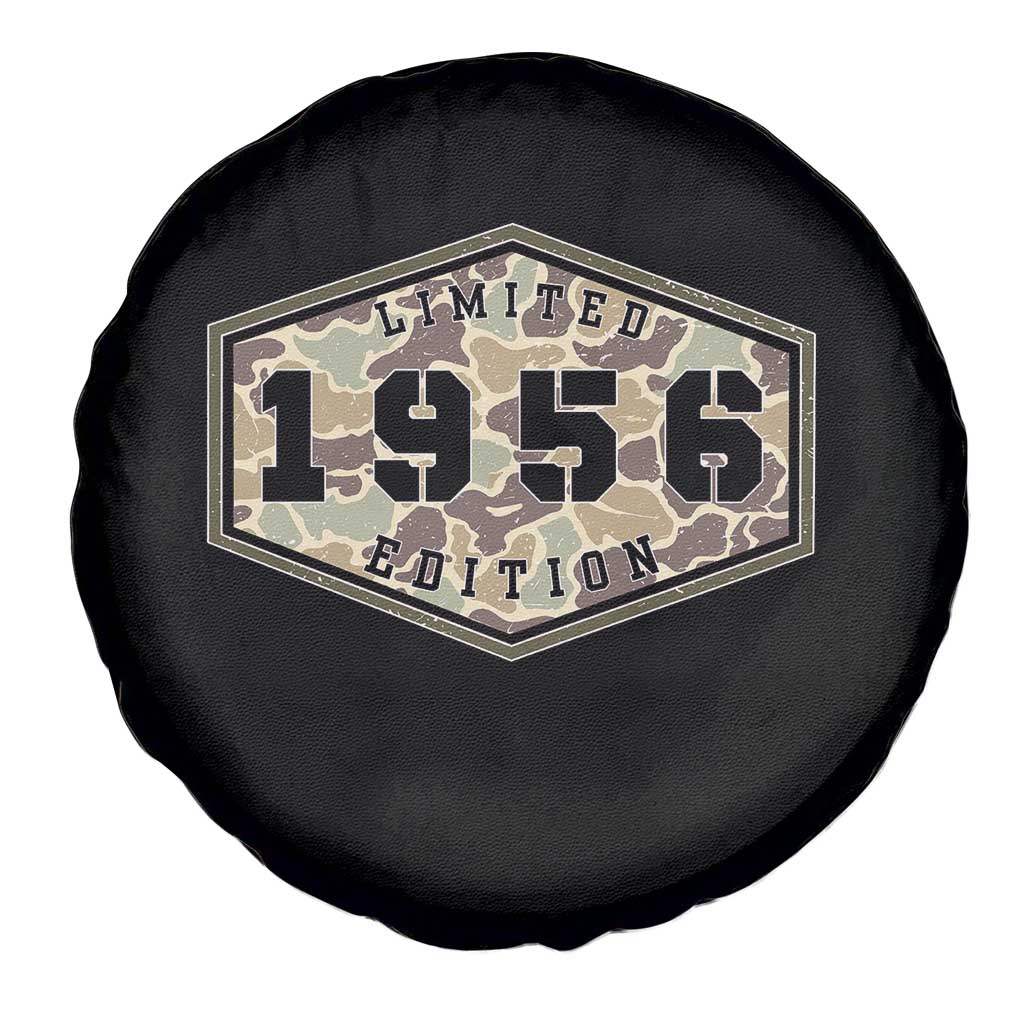 70th Birthday Hunting Spare Tire Cover 1956 Limited Edition Vintage Camouflage Gifts For Turning 70