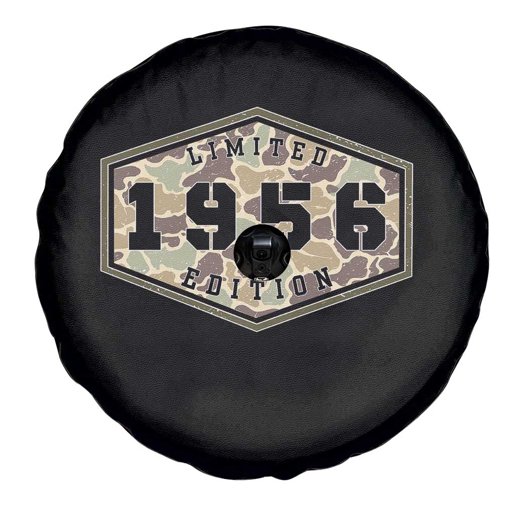 70th Birthday Hunting Spare Tire Cover 1956 Limited Edition Vintage Camouflage Gifts For Turning 70